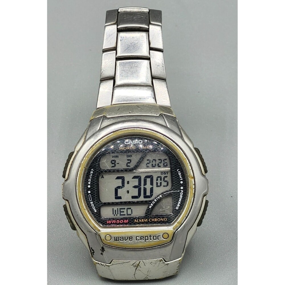 Casio Wave Ceptor Digital Watch WV-58A Men's Wristwatch New Battery